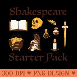 shakespeare starter pack poison candle skull cauldron meme premium - png clipart download