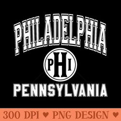 philadelphia pennsylvania phi white print - png graphics