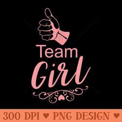 team girl gender reveal pregnancy baby announcement t - png download