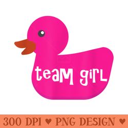 team girl what the duck is it gender reveal t - sublimation png designs