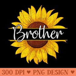 summer vintage yellow sunflower graphic sunflower brother - png download for graphic design