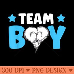 team design for a boxing gender reveal - transparent png clipart