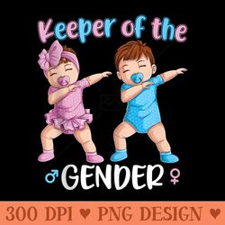 keeper of the gender reveal party baby announcement - png download