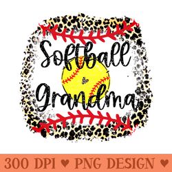 leopard softball grandma softball grandma - high quality png files