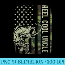 reel cool uncle camouflage american flag funny uncle - png download