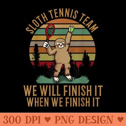 sloth tennis team funny tennis ball and bat gift - high quality png clipart