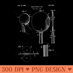 retro ping pong paddle vintage table tennis - png clipart download