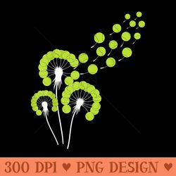 dandelion tennis ball for tennis player tennis - sublimation png designs