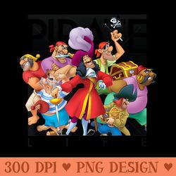 disney pirate life captain hook - png design downloads