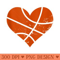 basketball heart funny basketball player mom - png clipart download