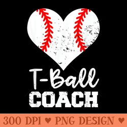 tball coach heart funny tball player - vector png clipart