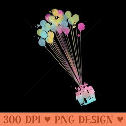 disney pixar up water color house balloons graphic t - printable png graphics