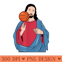jesus basketball cute baller sports lover christian - printable png graphics