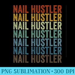 nail hustler nail technichian nail artist nail tech - unique sublimation patterns