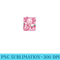 kawaii axolotl strawberry milk shake carton japanese anime - digital png artwork