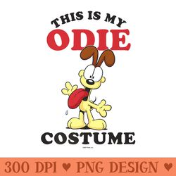 garfield halloween this is my odie premium - ready to print png designs