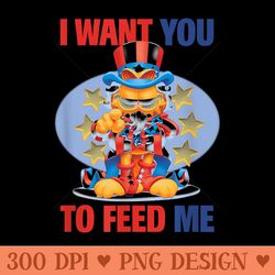 garfield i want you - high resolution png designs