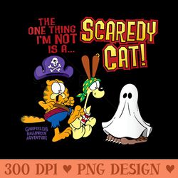 womens garfield scaredy cat - printable png graphics