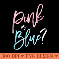 pink or blue gender reveal baby shower party team girl - high resolution png image download