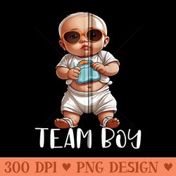 gender reveal team baby shower - png templates