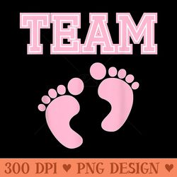 team girl baby shower gender reveal party pink baby feet - png clipart