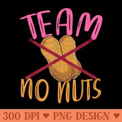 team no nuts team girl baby shower party funny gender reveal - trendy png designs