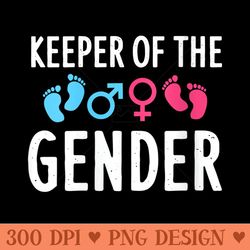 s funny keeper of the gender for men baby shower - png templates