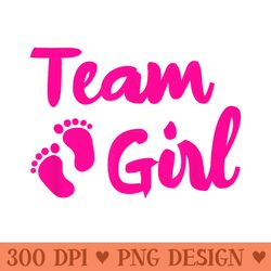 gender reveal party team girl pregnancy announcement - png design downloads