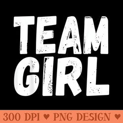 team girl gender reveal cute baby shower - png download for graphic design