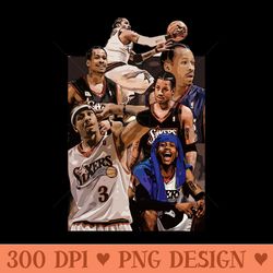 allen iverson basketball - unique sublimation png download