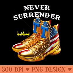 trump shoes never surrender pro trump sneakers basketball - png clipart