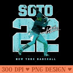 soto 22 nyc baseball - sublimation graphics png