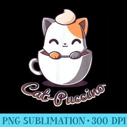 catpuccino cat cappuccino coffee - exclusive png designs