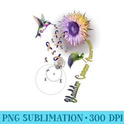 bladder cancer sunflower hummingbird - shirt clipart free png