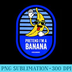 pretend im a banana sticker funny lazy halloween - shirt illustration png