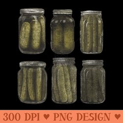 vintage canned pickle lover dill pickle jar distressed style - vector png download