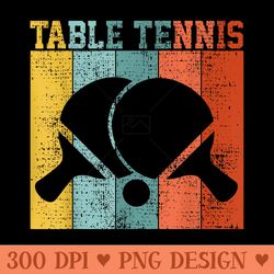 retro table tennis - transparent png clipart