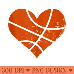 basketball heart funny basketball player mom - png download with transparent background