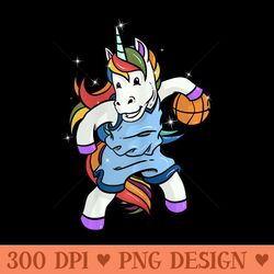 for girl basketball player bballer unicorn basketball - printable png images