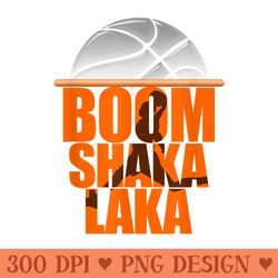 boom shakalaka basketball hoop dunk domination - png design assets