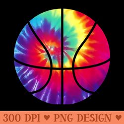 basketball tie dye rainbow trippy hippie - high resolution png image download