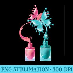 nail tech artist nail polish butterfly - high quality png files