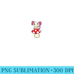 axolotl mushroom cute pet axolotls - png art files