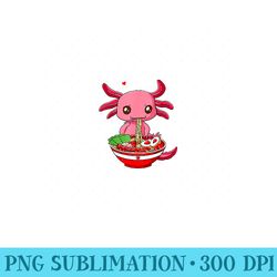 axolotl eating ramen valentines day animal japanese food - png graphics