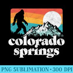 colorado springs retro bigfoot mountains - unique sublimation patterns