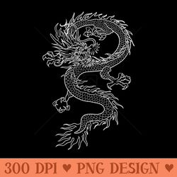 japan dragon tattoo drawing traditional japanese graphic - digital png downloads
