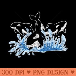 ocean animal cute orcas sea waves aquarium whale orca - png design files