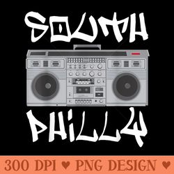 south philly boom box graffiti lettering - png graphics