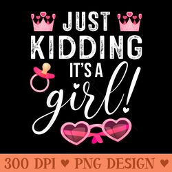 team girl baby shower announcement its a girl gender reveal - png download