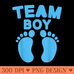 baby shower team baby party footprints gender reveal - unique png artwork